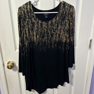 Gold and Black Women's Top